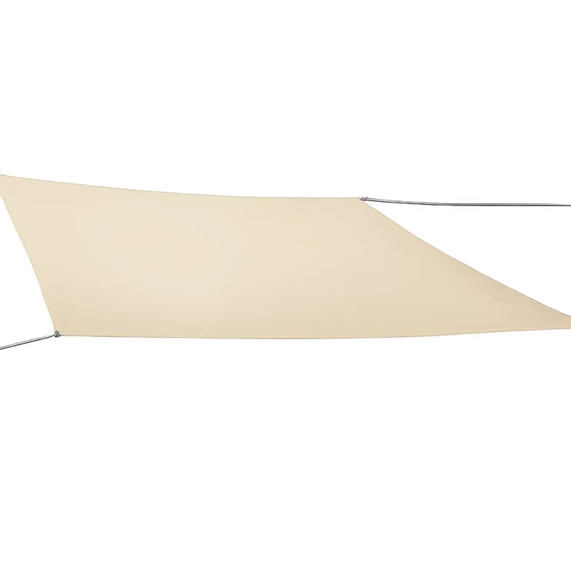 Vela Impermeabile Quadrata 5x5 m Beige con Anelli in Acciaio Rinforzato
