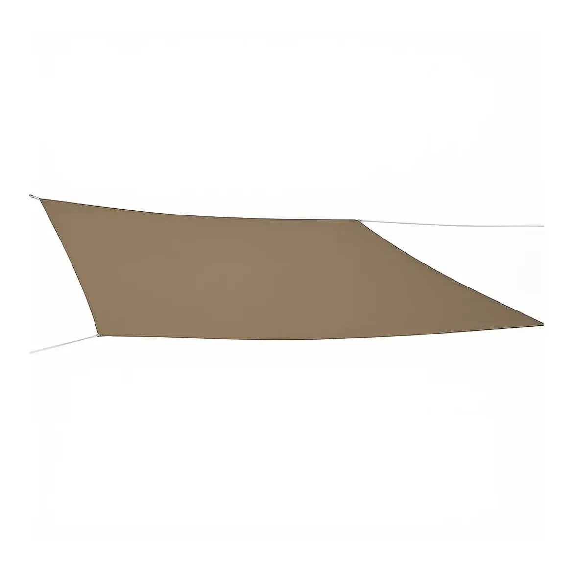 Vela Impermeabile Quadrata 5x5 m Tortora con Anelli in Acciaio Rinforzato