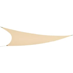 Vela Ombreggiante Triangolare 3,6x3,6 m Beige Idrorepellente da Esterno