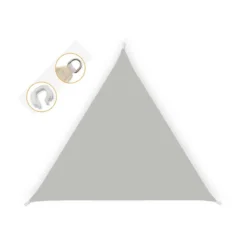 Vela Ombreggiante 5x5 Grigia Triangolare Tenda Parasole da Giardino Impermeabile