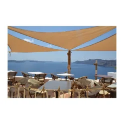 Vela Ombreggiante 5x5 Grigia Triangolare Tenda Parasole da Giardino Impermeabile