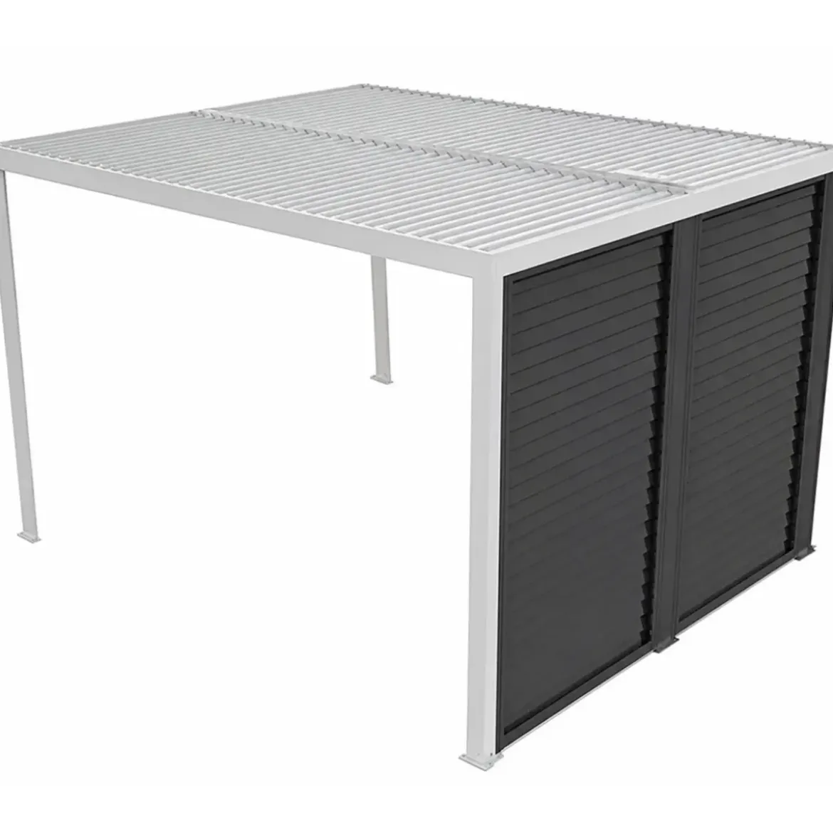 Veneziane in Alluminio 2 Pannelli per Pergola Bioclimatica Lato 3 m