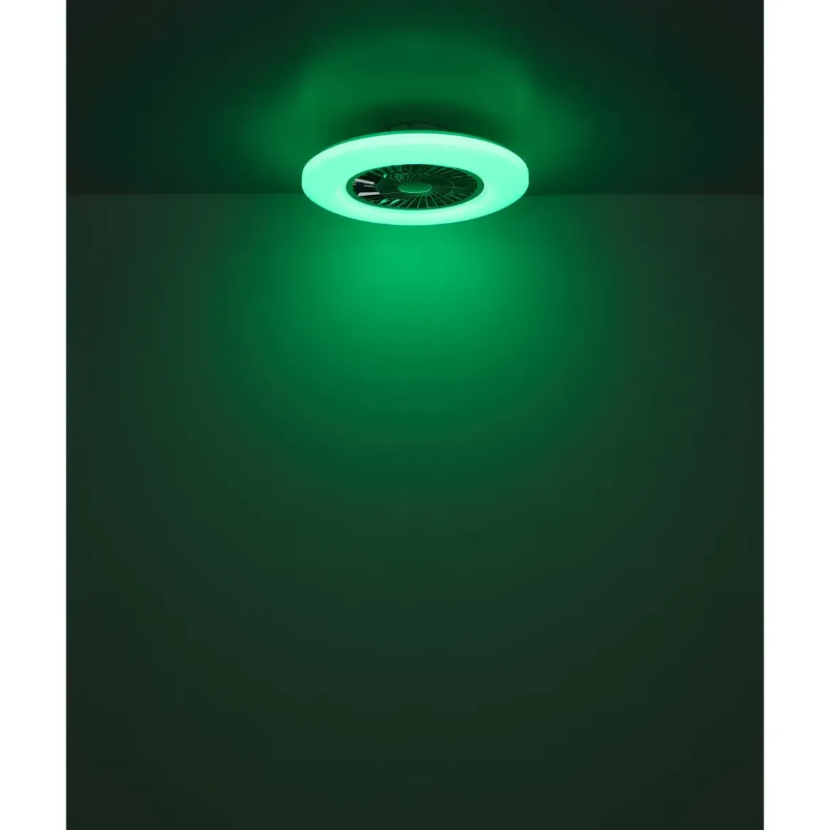 Ventilatore da Soffitto con Argento Bianco 60 cm LED RGB Telecomando