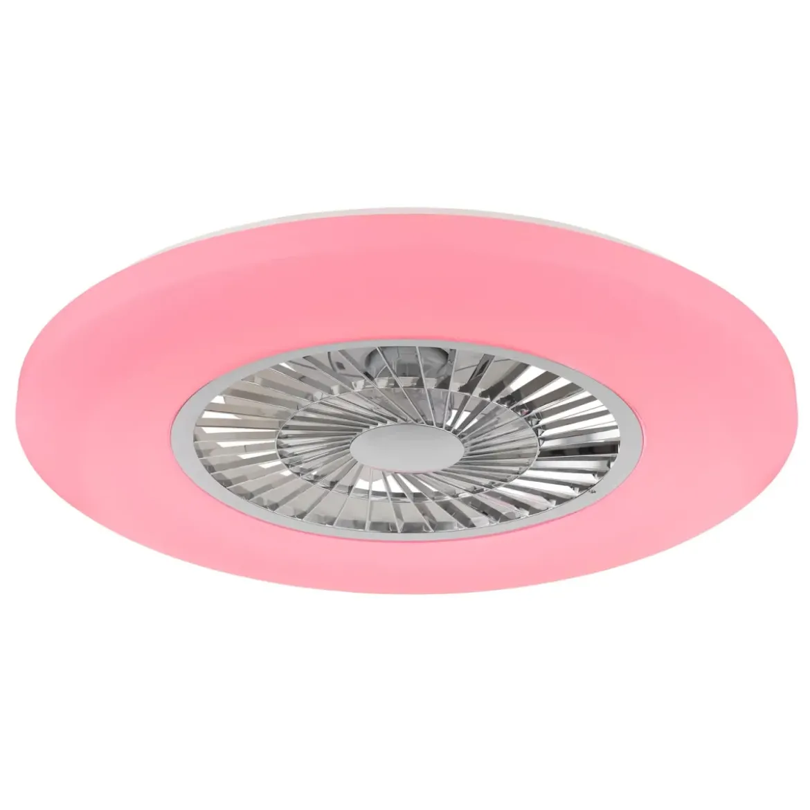 Ventilatore da Soffitto con Argento Bianco 60 cm LED RGB Telecomando