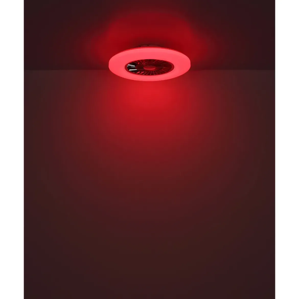 Ventilatore da Soffitto con Argento Bianco 60 cm LED RGB Telecomando