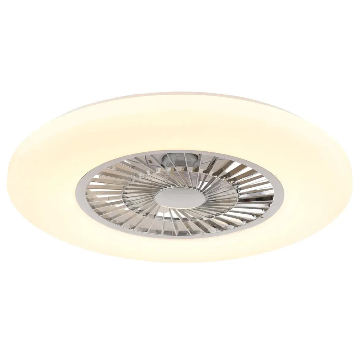 Ventilatore da Soffitto con Argento Bianco 60 cm LED RGB Telecomando