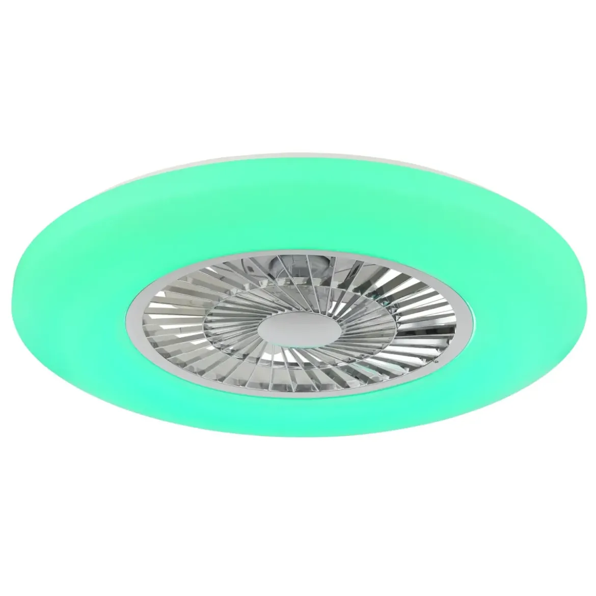 Ventilatore da Soffitto con Argento Bianco 60 cm LED RGB Telecomando