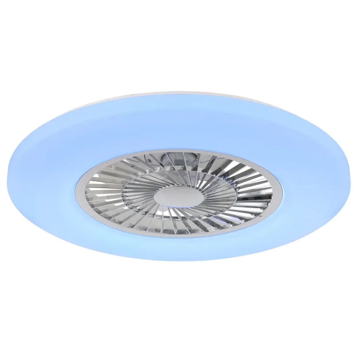 Ventilatore da Soffitto con Argento Bianco 60 cm LED RGB Telecomando