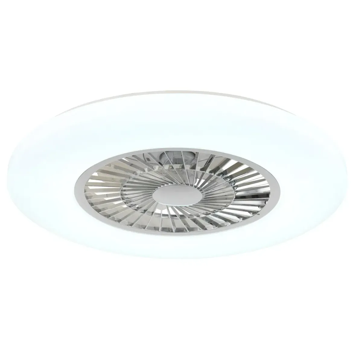 Ventilatore da Soffitto con Argento Bianco 60 cm LED RGB Telecomando