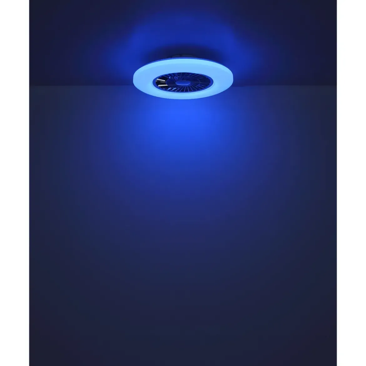 Ventilatore da Soffitto con Argento Bianco 60 cm LED RGB Telecomando