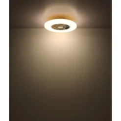 Ventilatore da Soffitto con Argento Bianco 60 cm LED RGB Telecomando