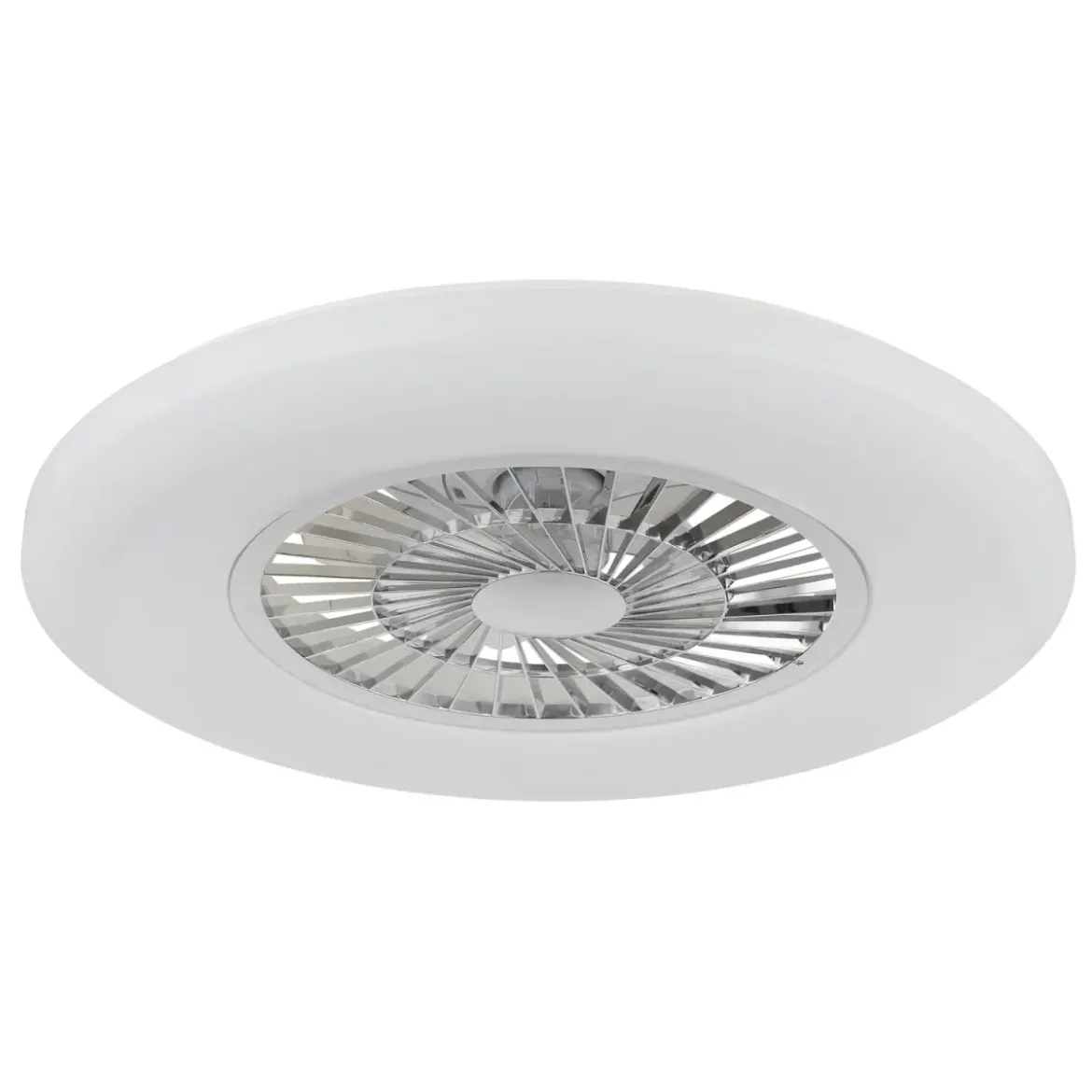 Ventilatore da Soffitto con Argento Bianco 60 cm LED RGB Telecomando