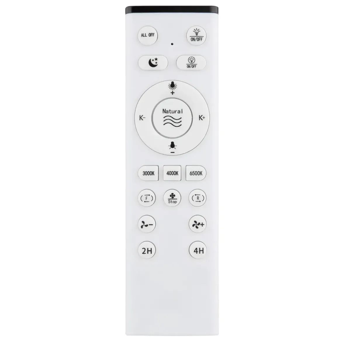 Ventilatore da Soffitto con Luce 54 cm Nero Telecomando Luce Notturna