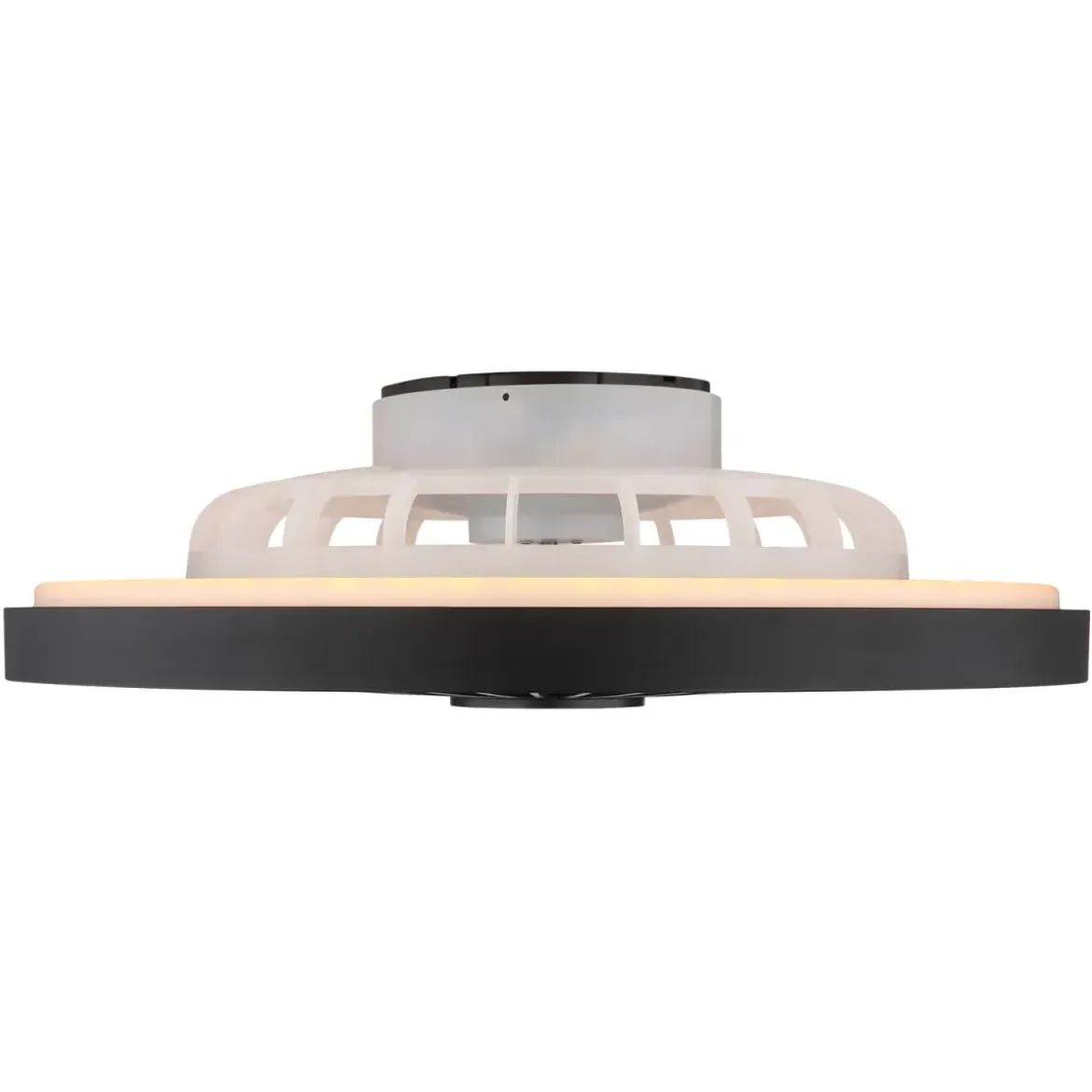 Ventilatore da Soffitto con Luce 54 cm Nero Telecomando Luce Notturna