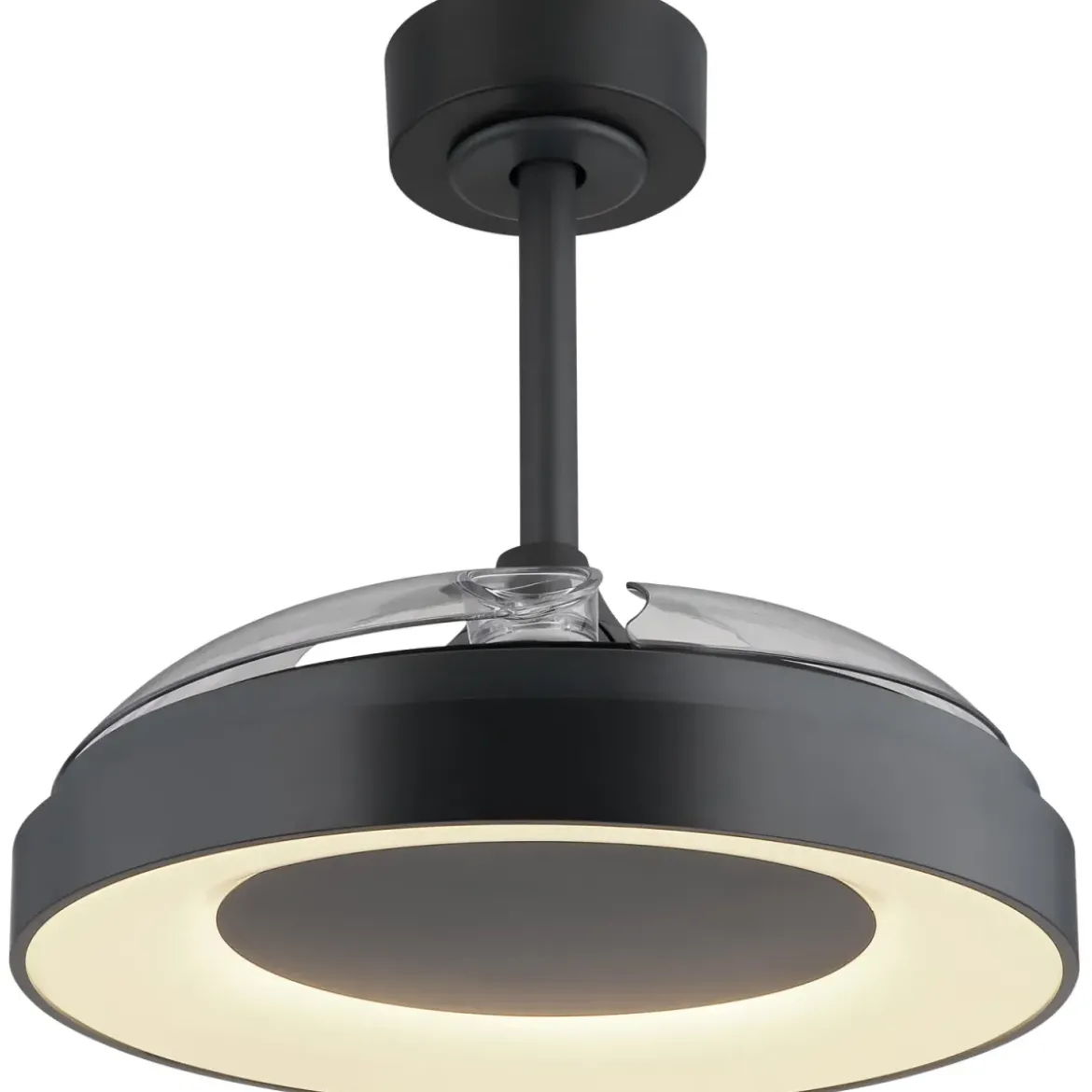 Ventilatore da Soffitto con Luce Grigio 91 cm LED RGB Pale Richiudibili