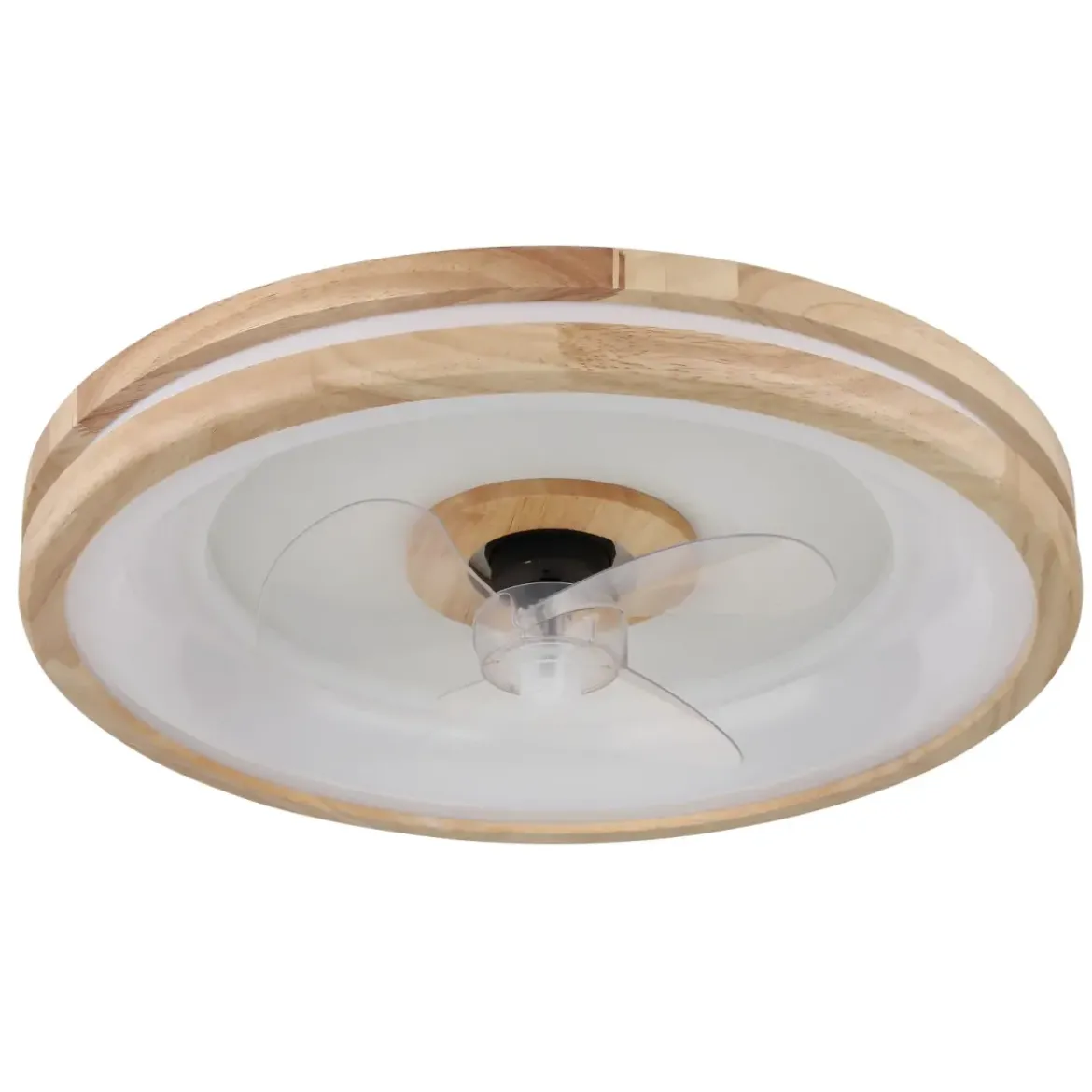 Ventilatore da Soffitto con Luce LED Dimmerabile Bianco Legno 3 Pale