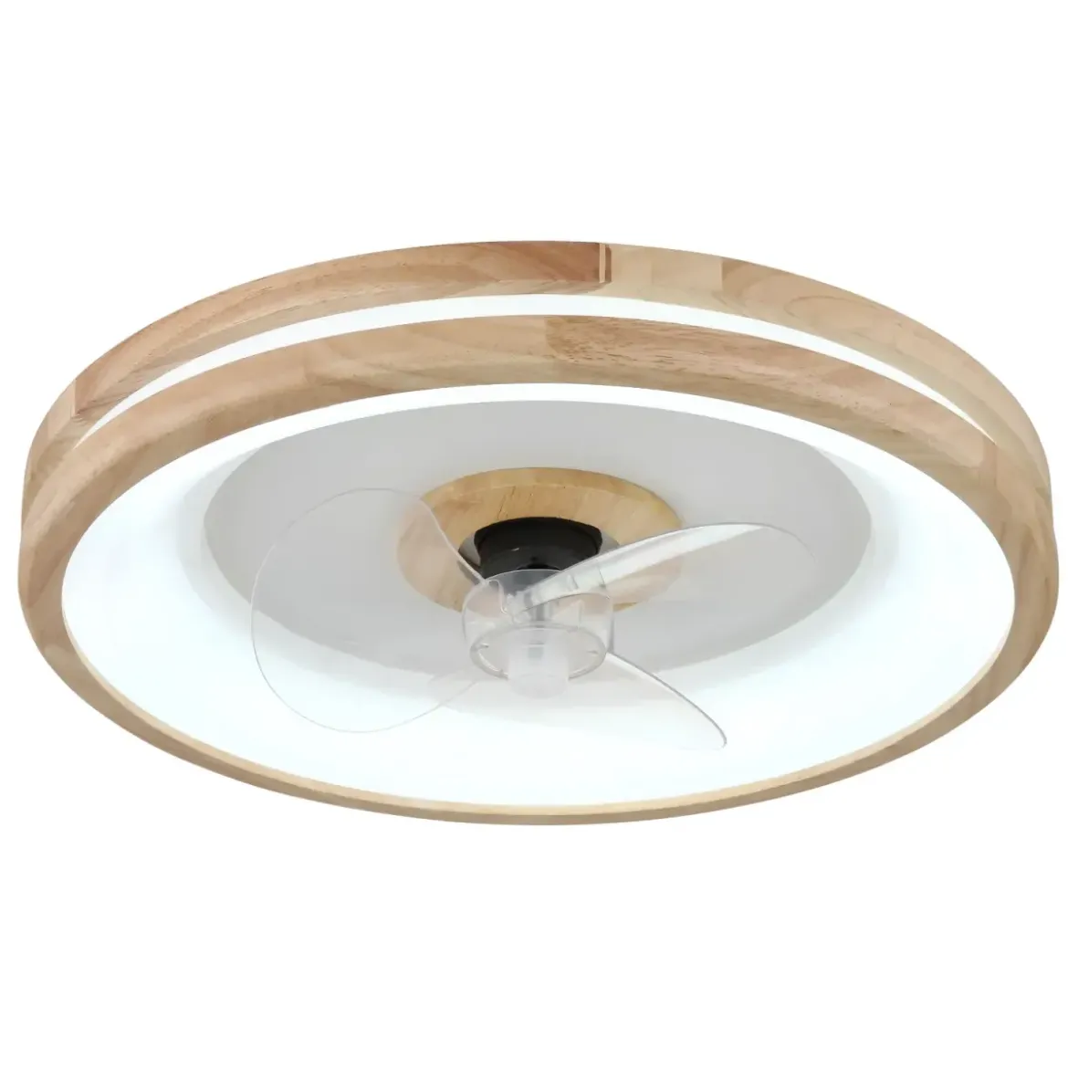 Ventilatore da Soffitto con Luce LED Dimmerabile Bianco Legno 3 Pale