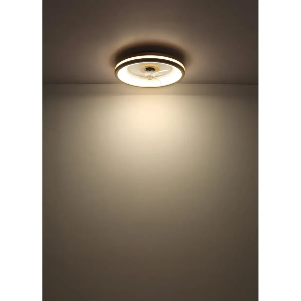 Ventilatore da Soffitto con Luce LED Dimmerabile Bianco Legno 3 Pale