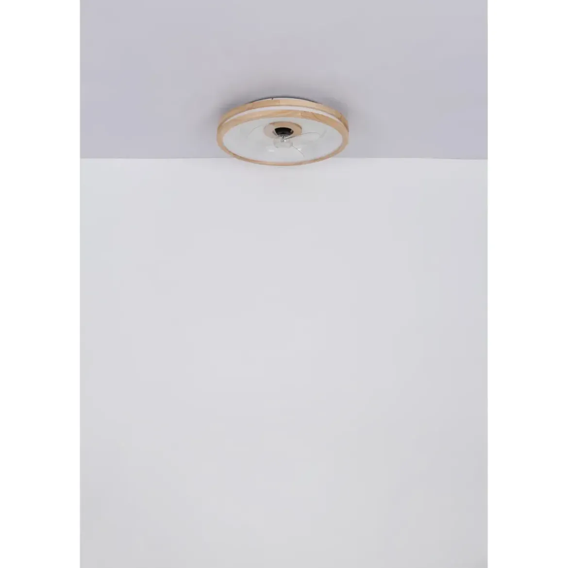 Ventilatore da Soffitto con Luce LED Dimmerabile Bianco Legno 3 Pale