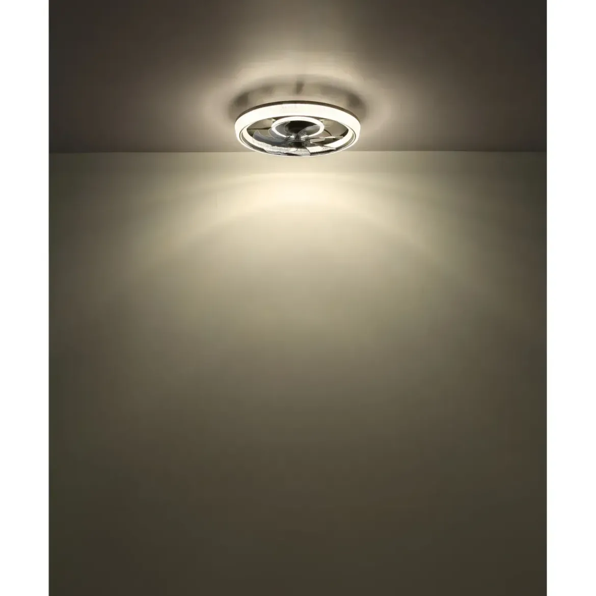 Ventilatore da Soffitto con Luce Nero Cristalli LED Dimmer Telecomando