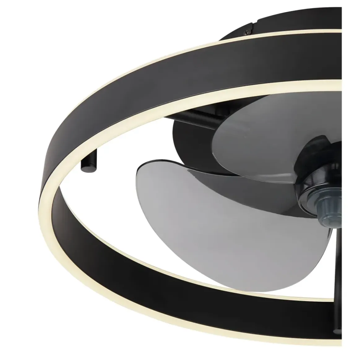 Ventilatore da Soffitto con Luce LED Dimmerabile Nero Opale Telecomando