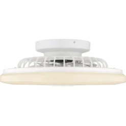 Ventilatore da Soffitto con Luce in Metallo Bianco 50 cm Telecomando
