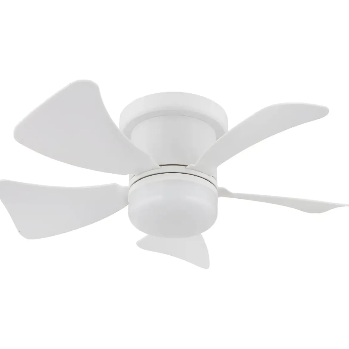Ventilatore da Soffitto con Luce LED CCT Regolabile Bianco 5 Pale