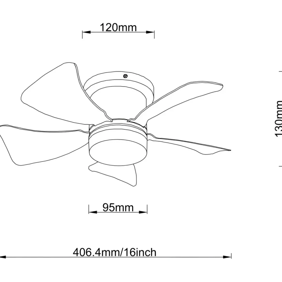 Ventilatore da Soffitto con Luce LED CCT Regolabile Bianco 5 Pale