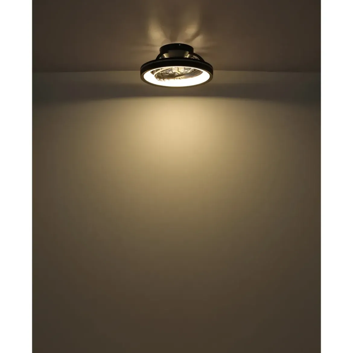 Ventilatore da Soffitto con Luce Nero LED RGB Dimmerabile Telecomando