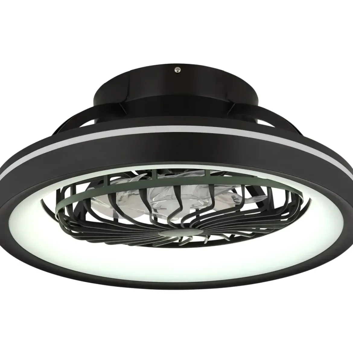 Ventilatore da Soffitto con Luce Nero LED RGB Dimmerabile Telecomando
