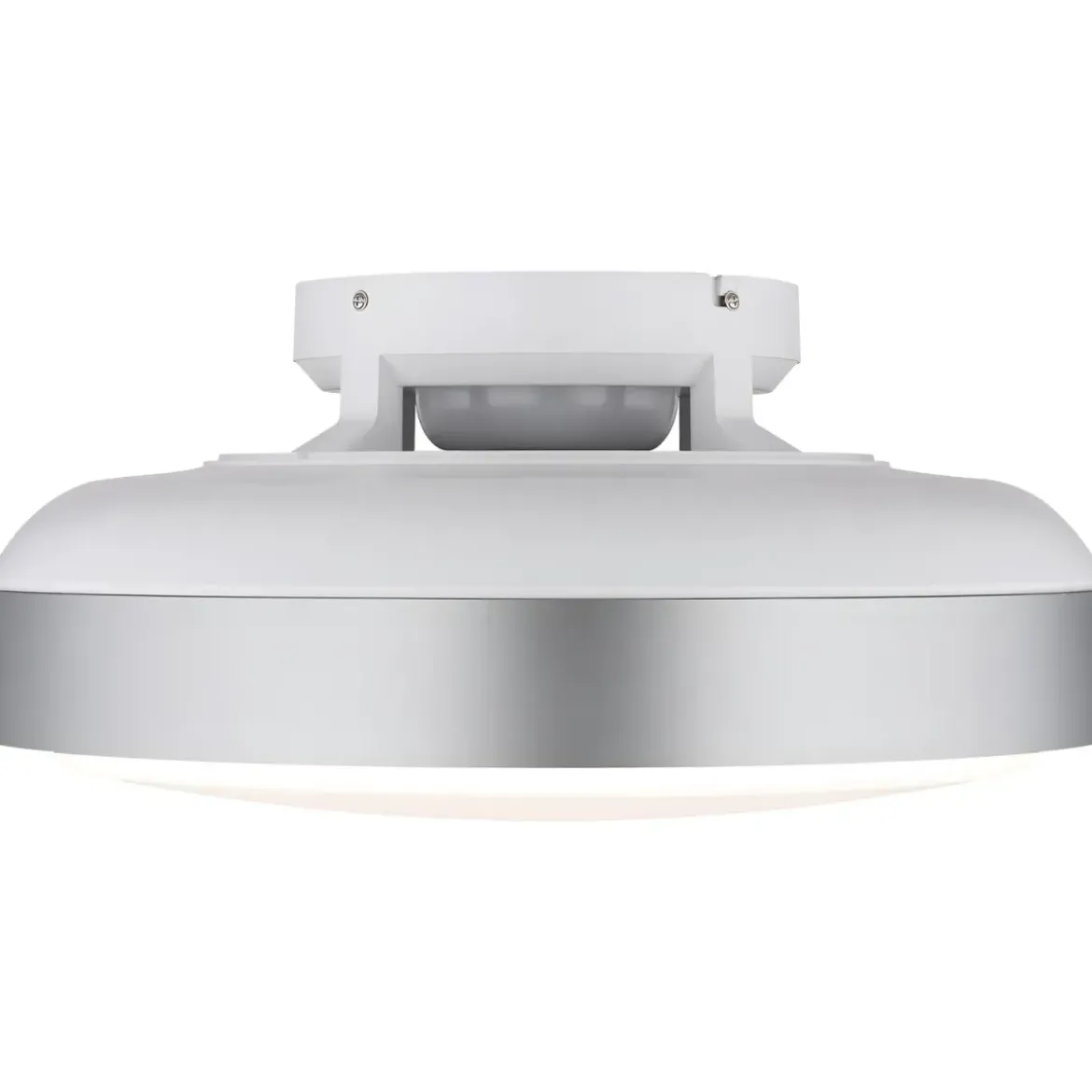 Ventilatore da Soffitto Plafoniera LED Dimmerabile 45 cm Bianco Argento