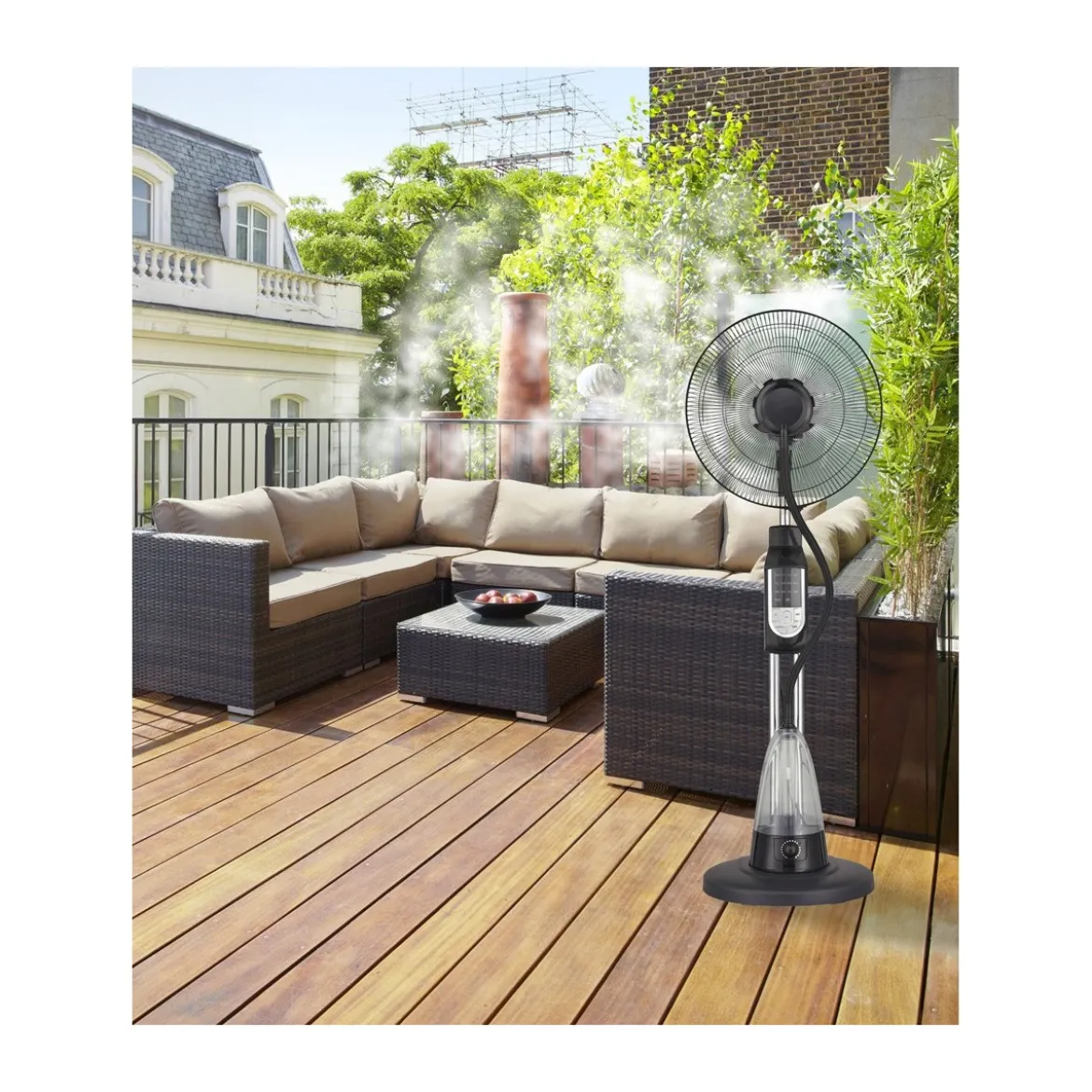 Ventilatore Oscillante a Piantana con Nebulizzatore Telecomando Acqua Elettrico