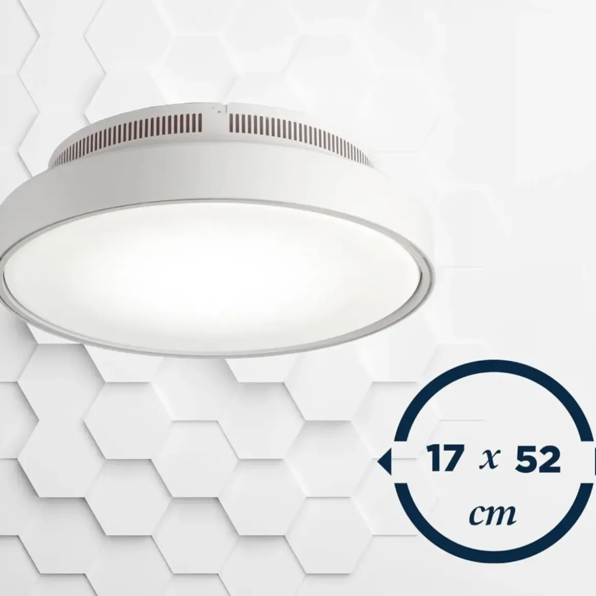 Ventilatore Plafoniera LED 48 W Zephir Luce Regolabile con Telecomando