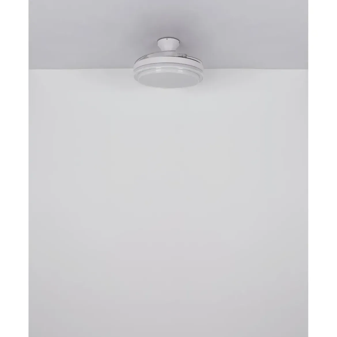 Ventilatore Soffitto con Luce Bianco 106 cm LED CCT Pale Richiudibili