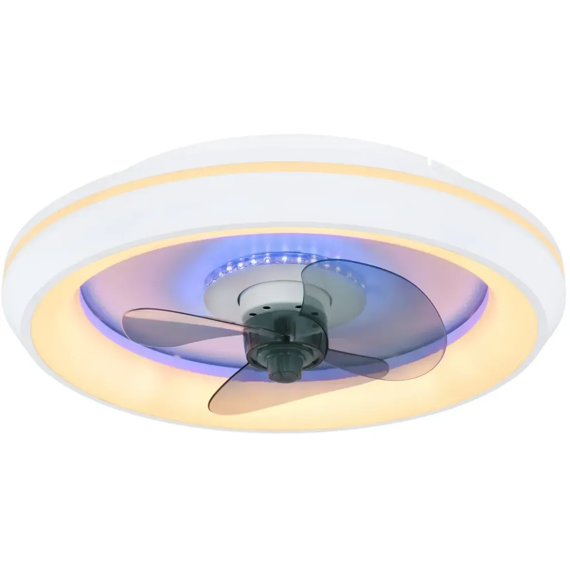 Ventilatore Soffitto con Luce Notturna CCT Telecomando Dimmer Bianco
