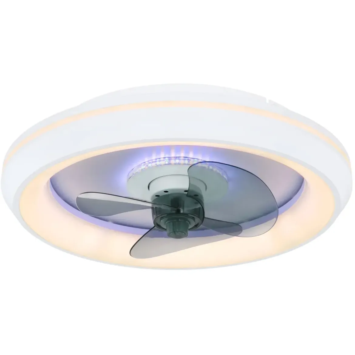 Ventilatore Soffitto con Luce Notturna CCT Telecomando Dimmer Bianco