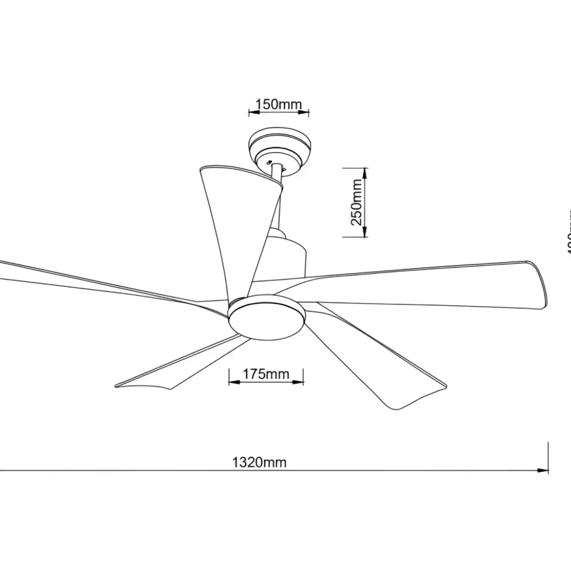 Ventilatore Soffitto con Luce Dimmerabile Grigio 5 Pale Effetto Legno