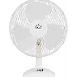 Ventilatore Tavolo Velocità Regolabile Pale Oscillante Orizzontale Bianco