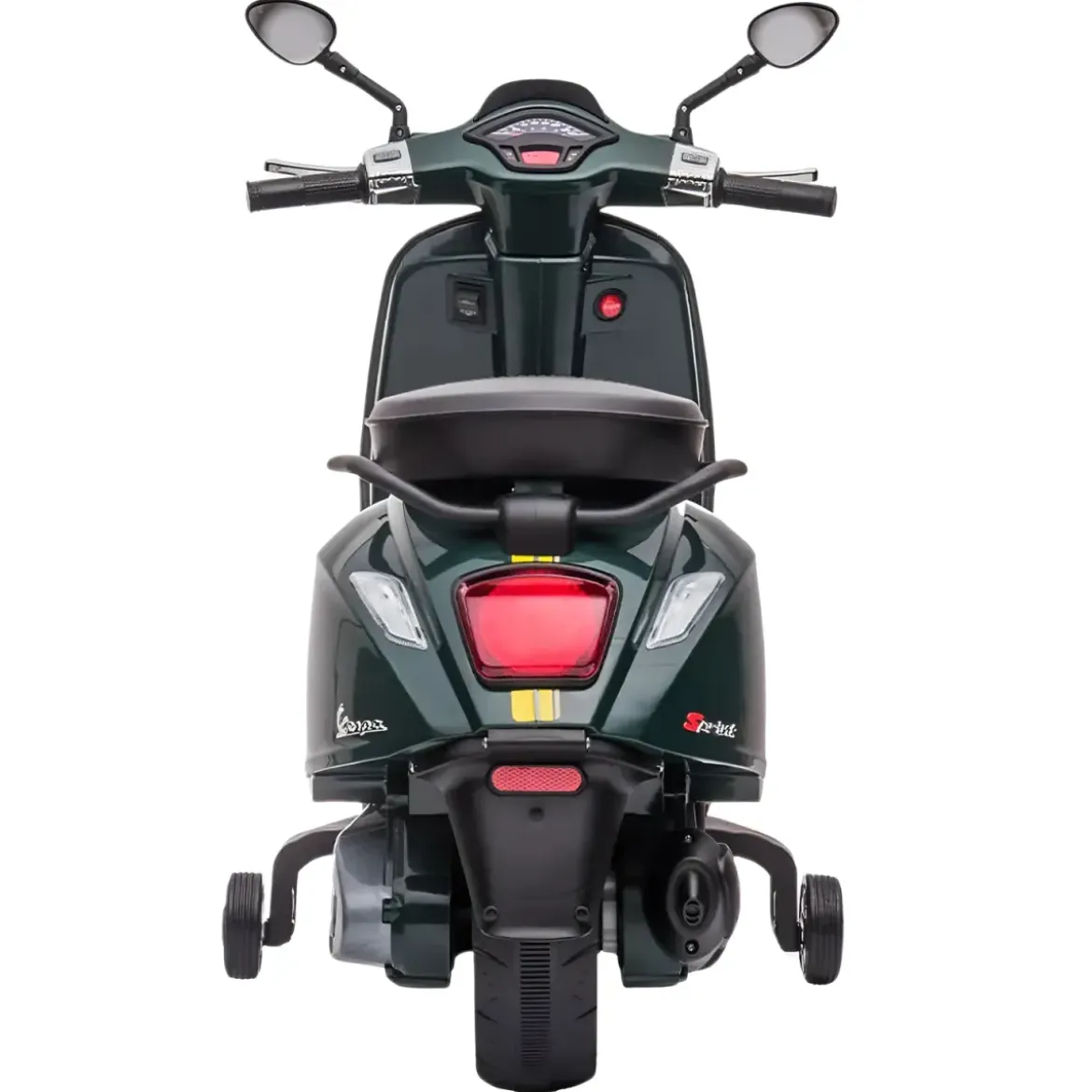 Vespa Sprint Elettrica per Bambini 12V Verde Luci LED Moto Scooter