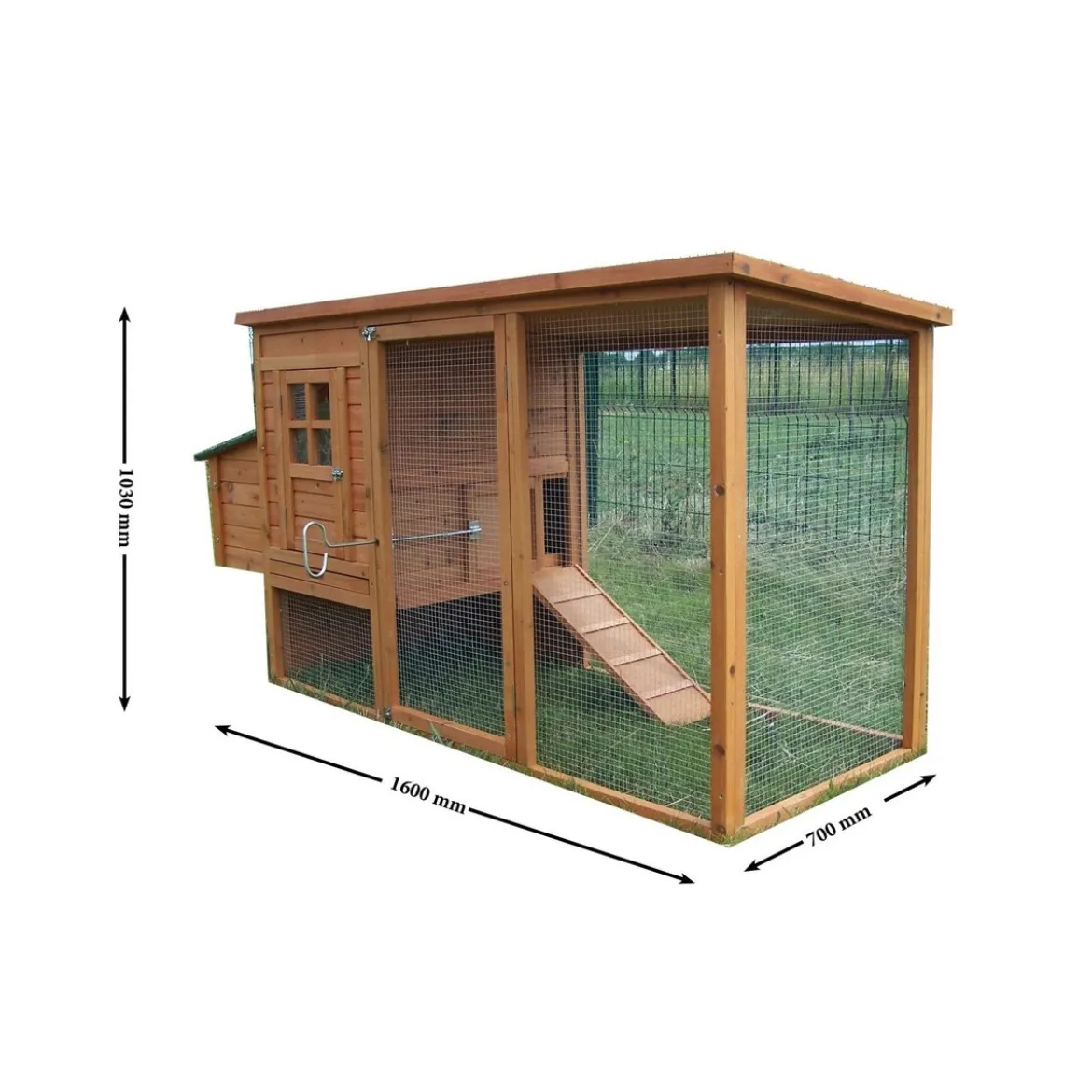 Voliera Gabbia Pollaio Casetta in Legno 3-4 Galline per Polli Volatili Quaglie