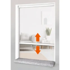 Zanzariera a Rullo Verticale 80x160 Riducibile in Alluminio Bianco