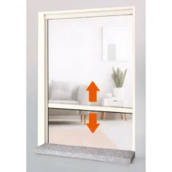 Zanzariera a Rullo Verticale 160x160 Riducibile in Alluminio Avorio