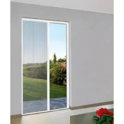Zanzariera Plissettata Laterale Bianco Guida Bassa Porta 105x240