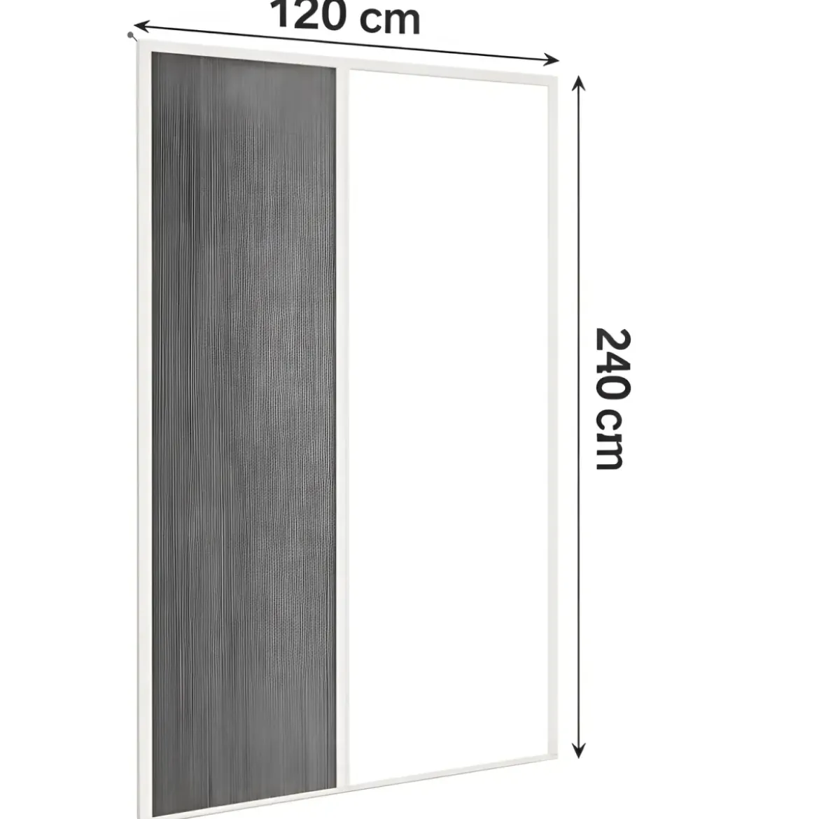 Zanzariera Plissettata Laterale Bianco Guida Bassa Porta 120X240