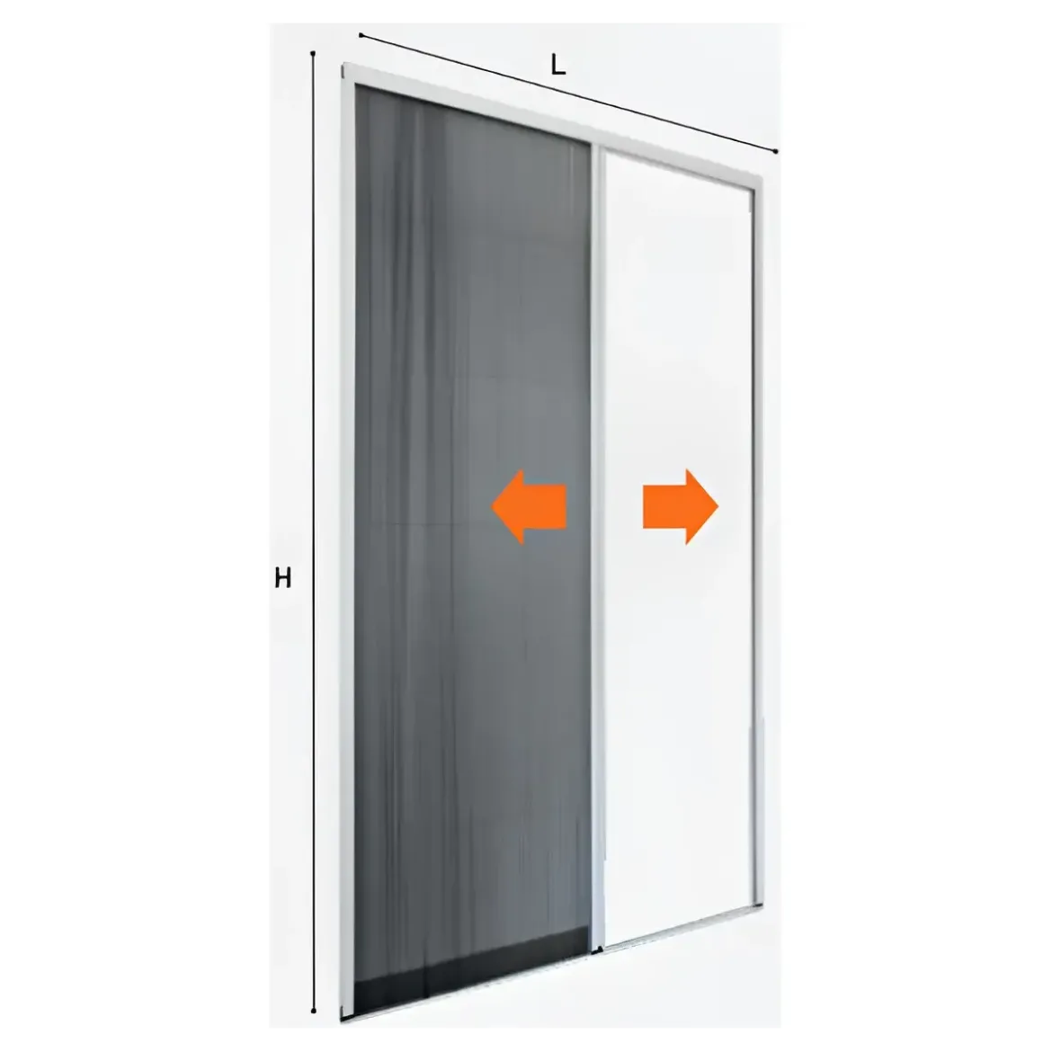 Zanzariera Plissettata Laterale Marrone Guida Bassa Porta 150x240